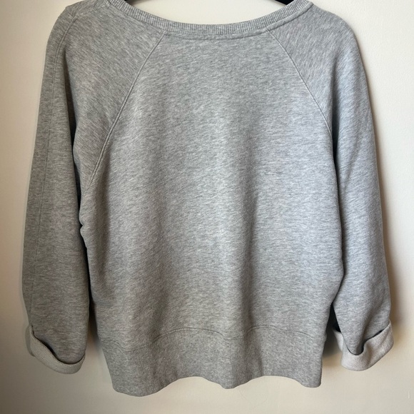 Calvin Klein Grey Pullover Long Sleeve Sweatshirt Cuffed Sleeves Size Medium - Picture 3 of 4